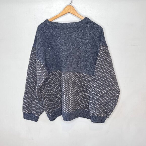 Vintage L.L. Bean Mens X-Large Wool Nordic Sweater With Button Neck - Picture 4 of 5